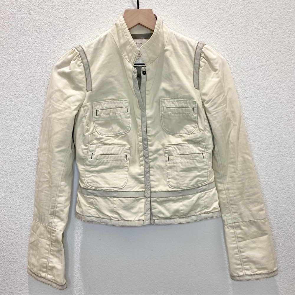 Free People soldier military style jacket - size 2 - 100% cotton